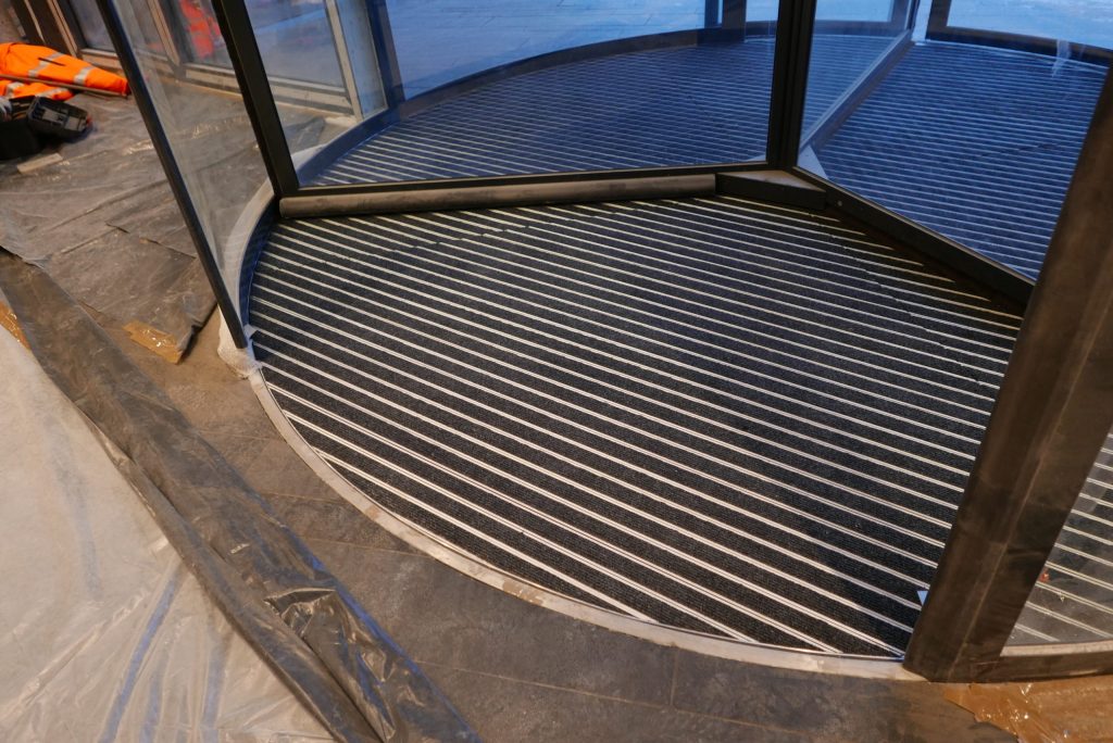 installation of entrance mats at the Marriott Hotel